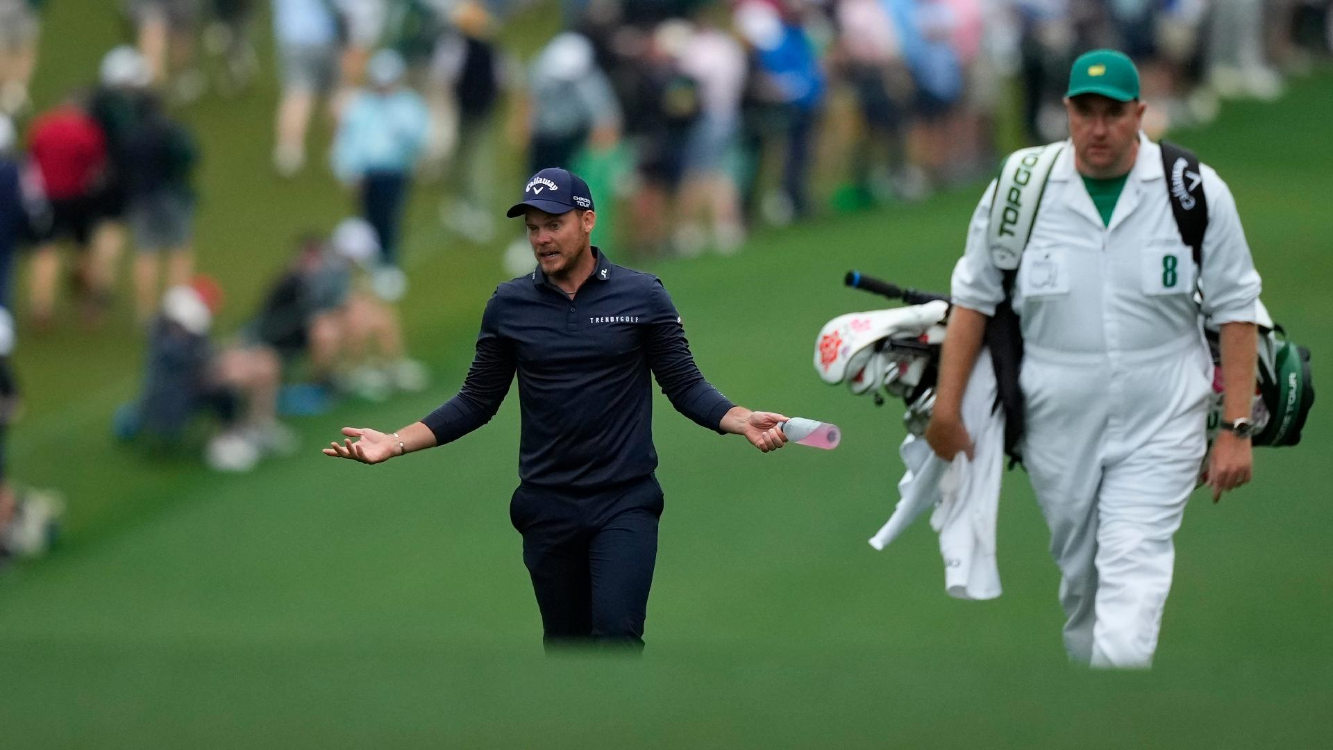 Matt Slocum/AP : Danny Willett walks up the first hole during the first round at the Masters.