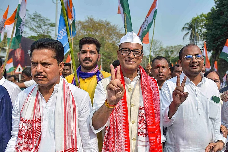 Pradyut Bordolois nomination filing rally