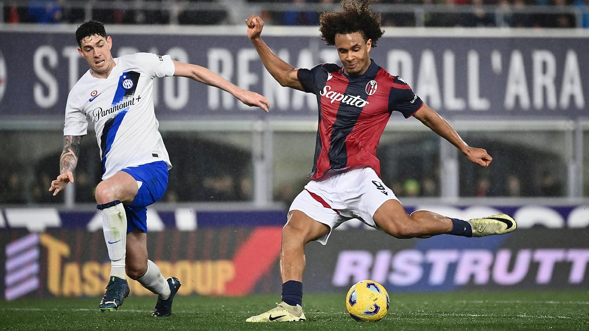 Massimo Paolone/LaPresse via AP : Bologna striker Joshua Zirkzee is being linked with two Premier League clubs. 