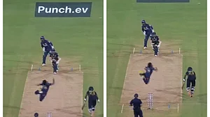 IPL : LSG's Ravi Bishnoi in action in the 21st match of IPL 2024 against GT on April 7, Sunday.