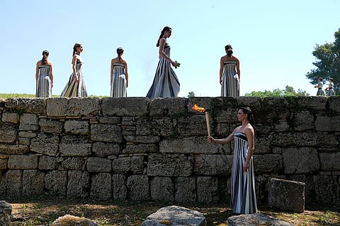 Greece Olympics Paris Flame Lighting