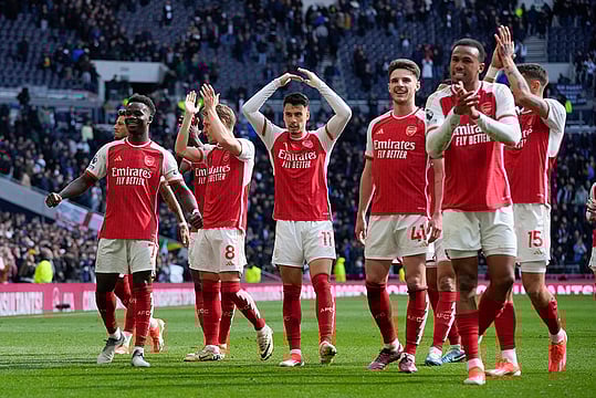 EPL: Arsenal Edge North London Rivals Tottenham Hotspur 3-2, Strengthen Lead - In Pics