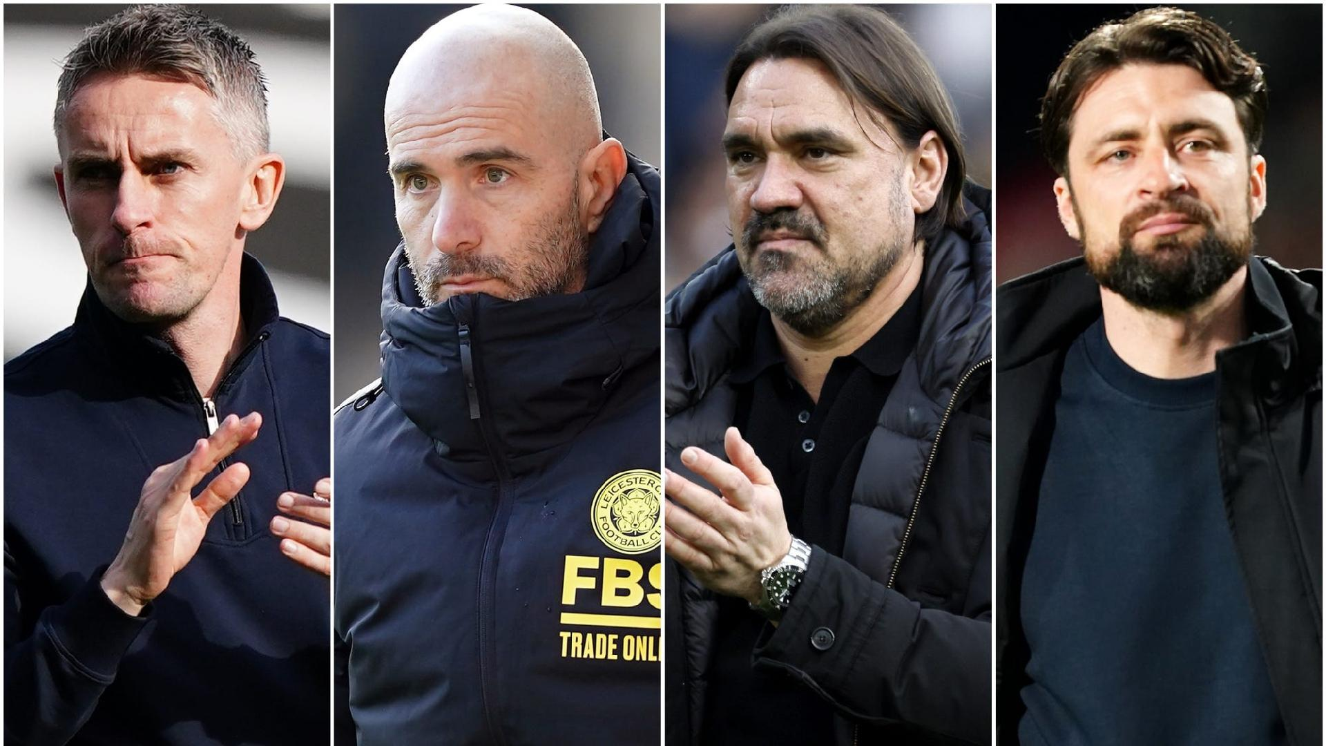 Kieran McKenna, Enzo Maresca, Daniel Farke and Russell Martin - PA