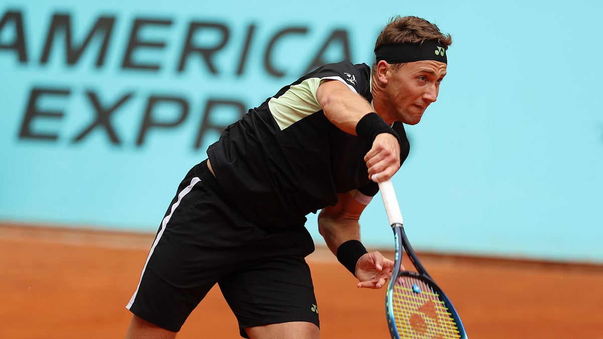 Casper Ruud was knocked out on Tuesday.