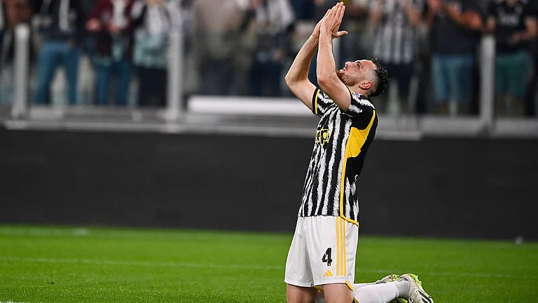 Federico Gatti scored the only goal as Juventus beat Fiorentina in Serie A. - Fabio Ferrari/AP