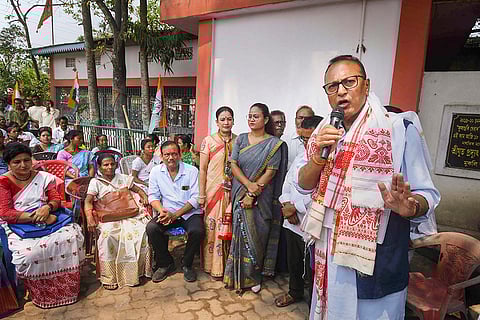 Pradyut Bordoloi campaigns in Nagaon