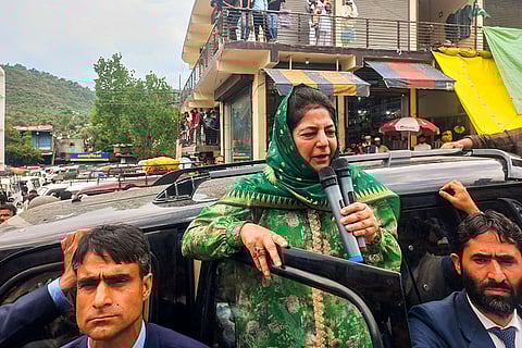 Mehbooba Mufti at roadshow