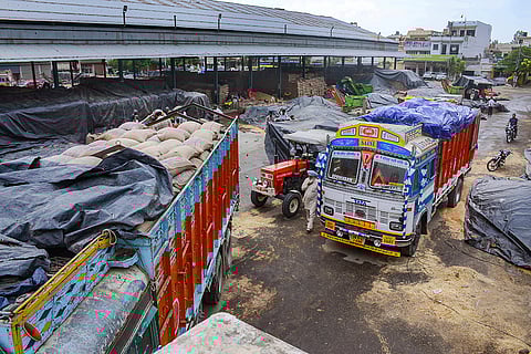 Grain market in Patiala