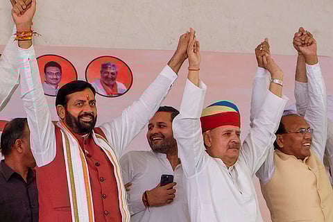 Nayab Saini with Rao Inderjit Singh