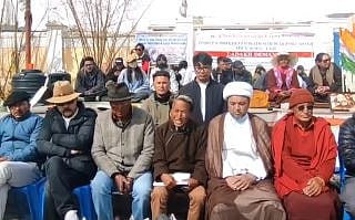 X/ Screengrab from video posted by @Wangchuk66 : Sonam Wangchuk addressing press on Saturday |