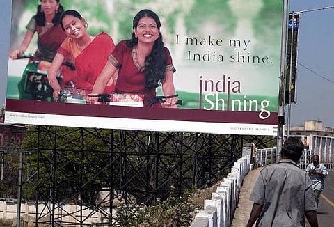 Hoarding of 'India Shining'