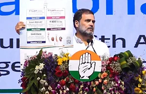 Rahul Gandhi launches Congress Manifesto in Hyderabad, Telangana.