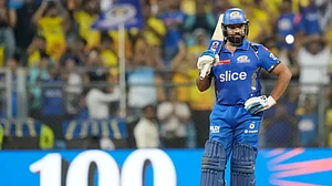 BCCI/IPL : Rohit Sharma bats during match 29 of Indian Premier League 2024 between Mumbai Indians and Chennai Super Kings.