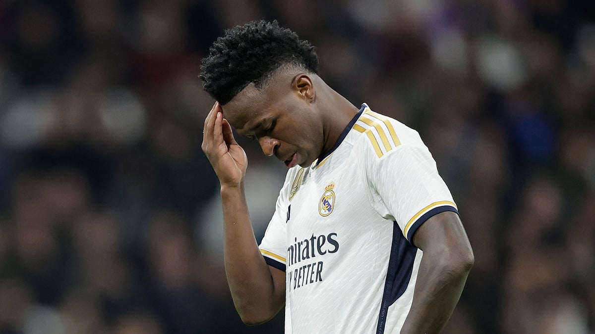 Real Madrid forward Vinicius Junior has been subjected to racist abuse. - null