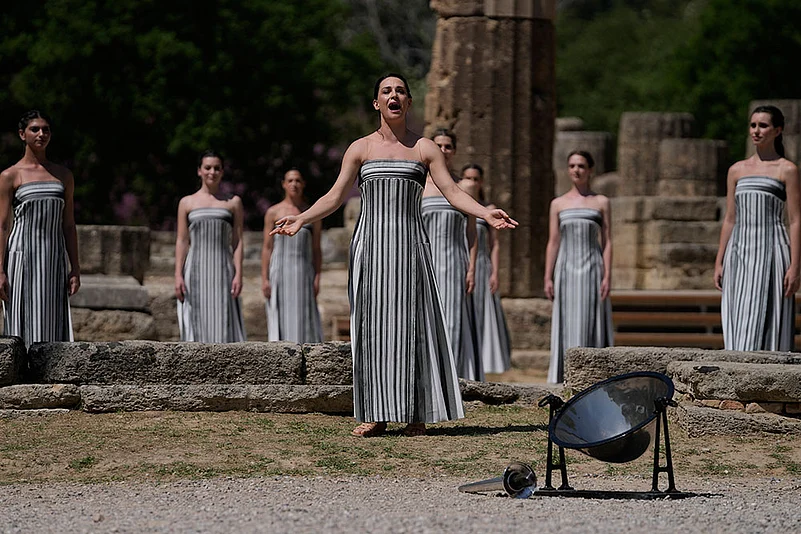 Greece Olympics Paris Flame Lighting