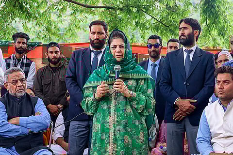 Mehbooba Mufti addresses in Poonch