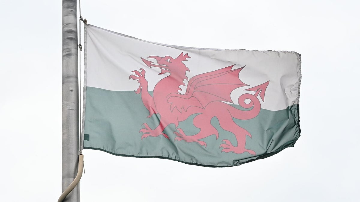 Welsh Parliament handout photo dated 11/09/22 of the Welsh flag is flown at half mast to pay tribute to Her Majesty Queen Elizabeth II at The Senedd in Cardiff, Wales. 