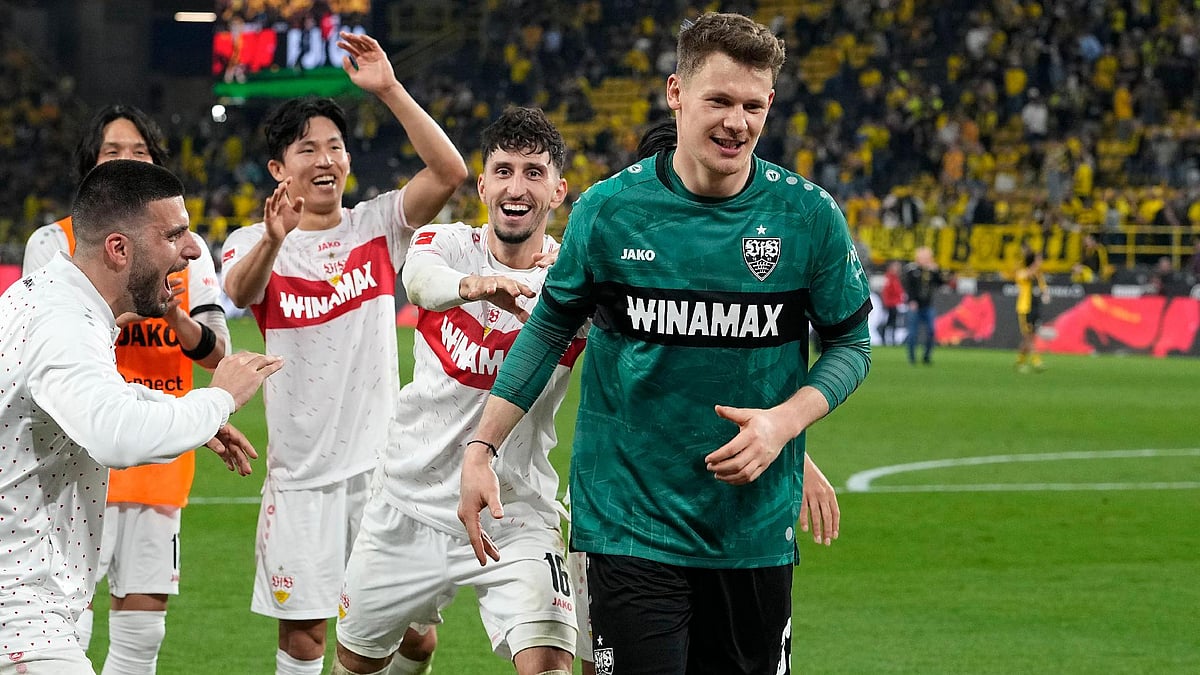 Martin Meissner/AP : Alexander Nuebel will stay at Stuttgart on loan after extending his Bayern Munich contract.