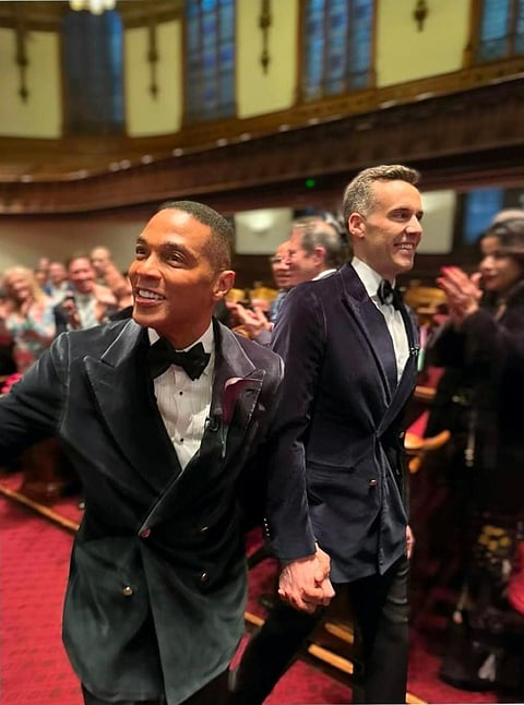 Don Lemon and Tim Malone on their wedding day.