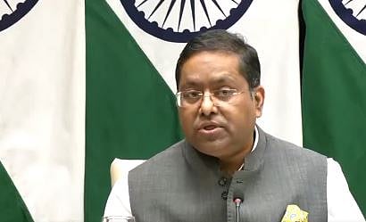 MEA Spokesperson Randhir Jaiswal | - X/ Screengrab from ANI video