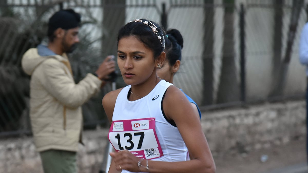 X/Priyanka Goswami : File photo of Indian race walker Priyanka Goswami, who qualified for Paris Olympic Games 2024 in mixed relay alongside Akshdeep Singh.