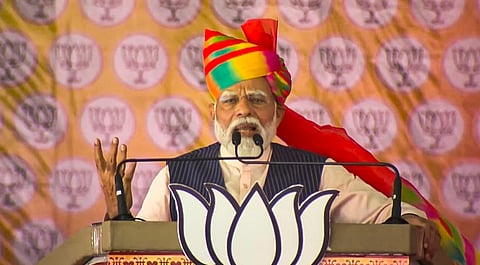 Prime Minister Narendra Modi in Rajasthan |