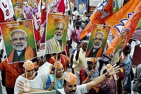 Rajeev Chandrasekhar campaigns in Thiruvananthapuram