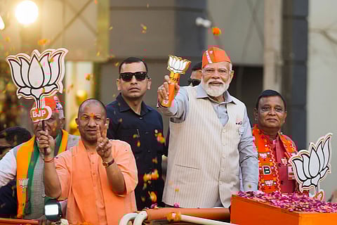 PM Modi's road show in Ghaziabad
