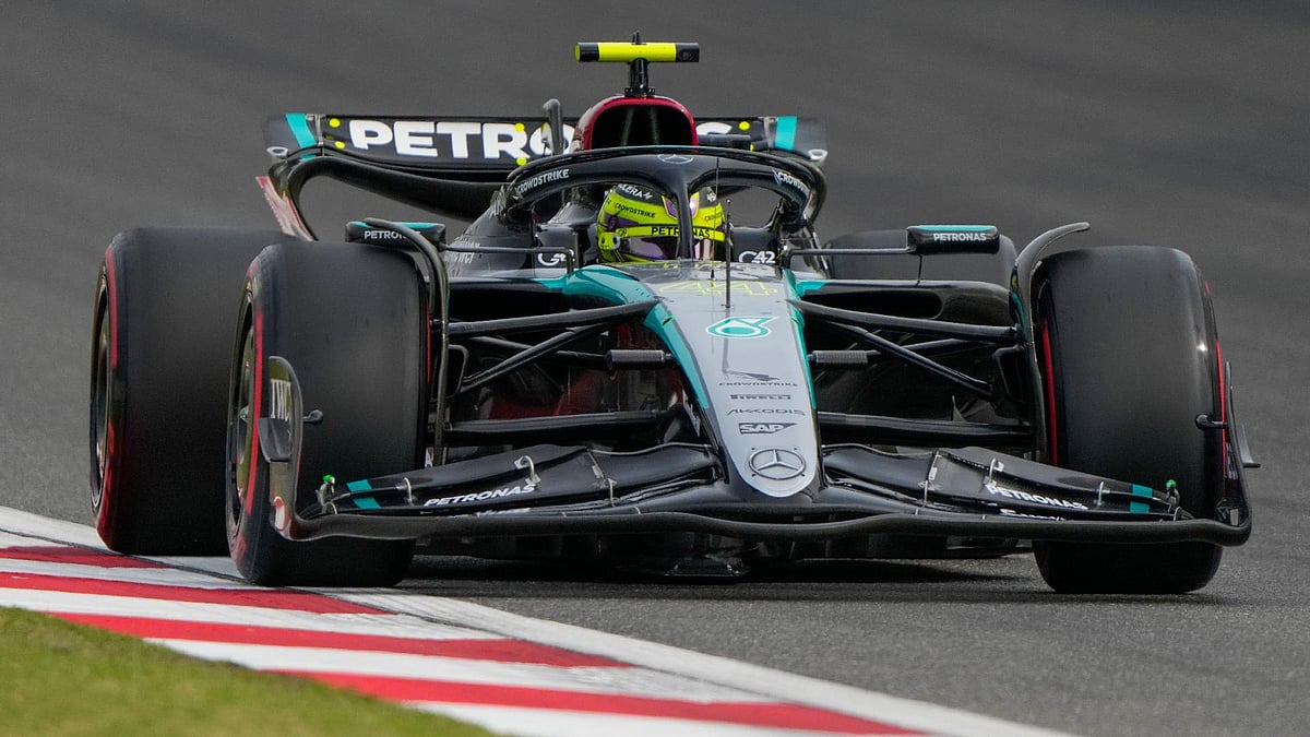 AP Photo/Andy Wong : Mercedes driver Lewis Hamilton went out in Q1 of the Chinese Grand Prix main event qualifying.