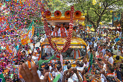 BJP's P.C. Mohan at rally in Bengaluru