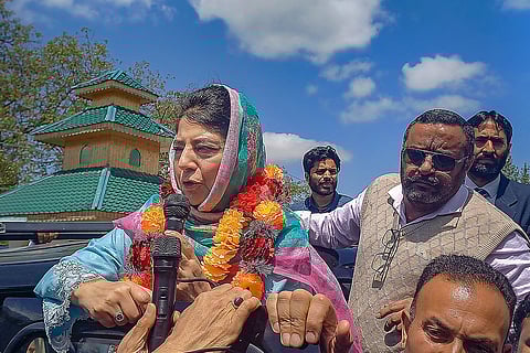 Mehbooba Mufti's roadshow for LS polls