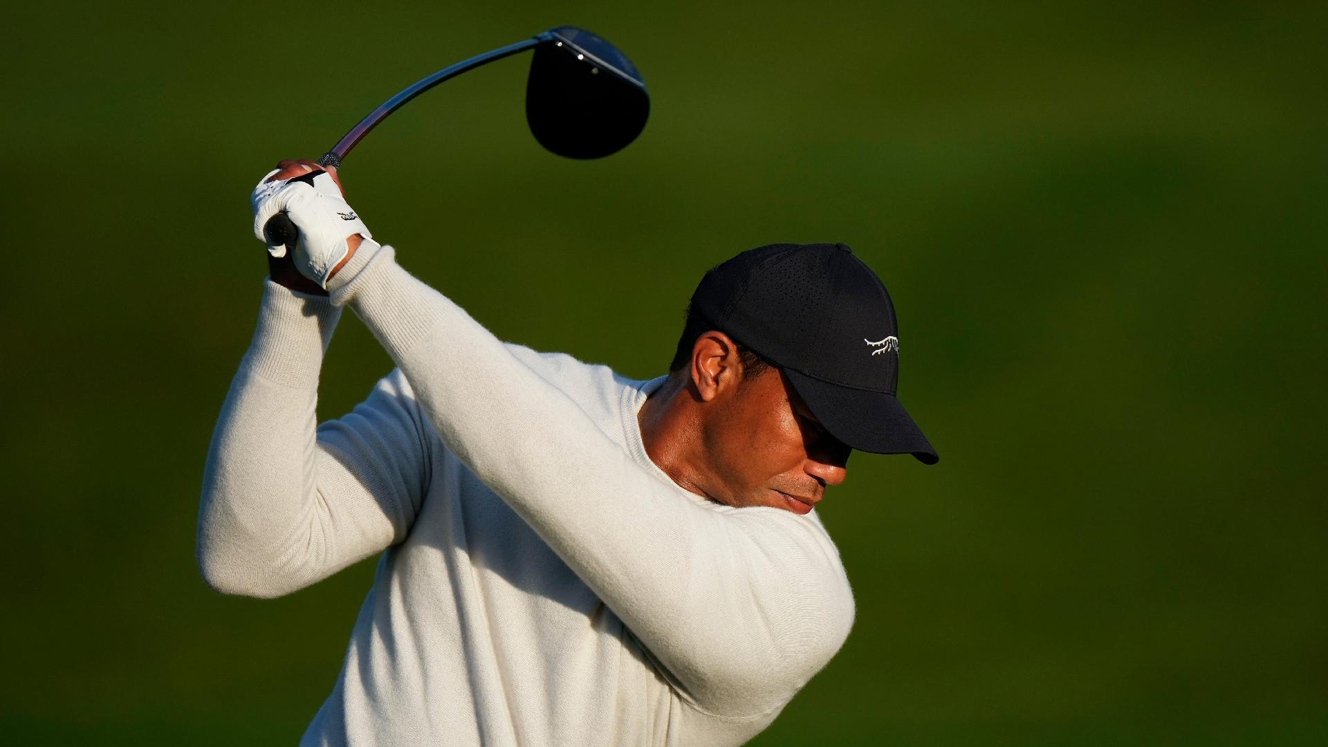 Matt Slocum/AP : Tiger Woods, pictured, ‘played great’ in practice ahead of the Masters, according to playing partner Will Zalatoris.