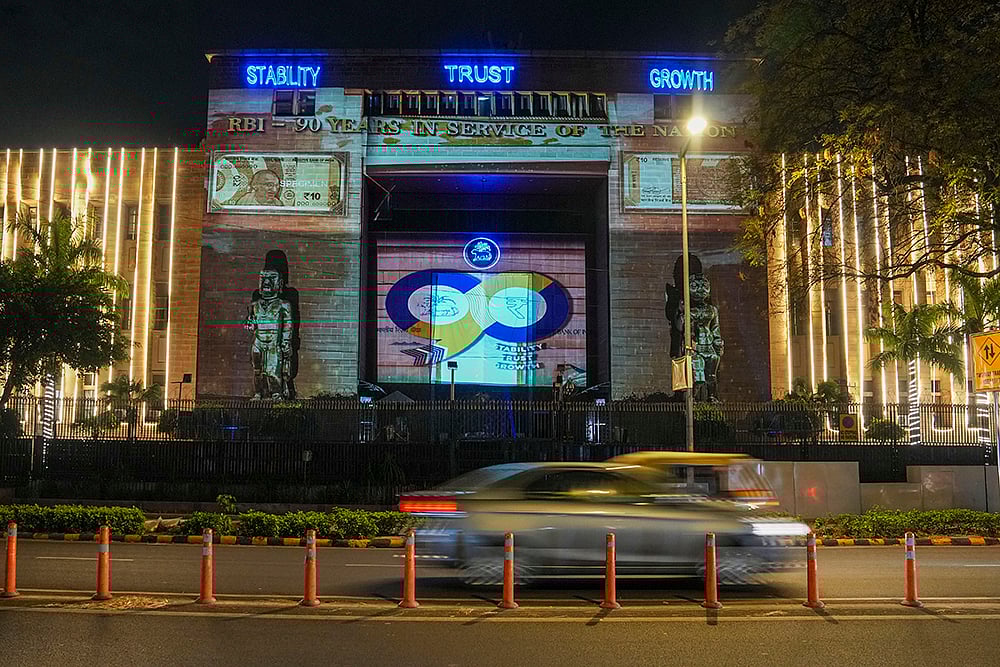 | Photo: PTI/Manvender Vashist Lav : RBI's 90th year celebration