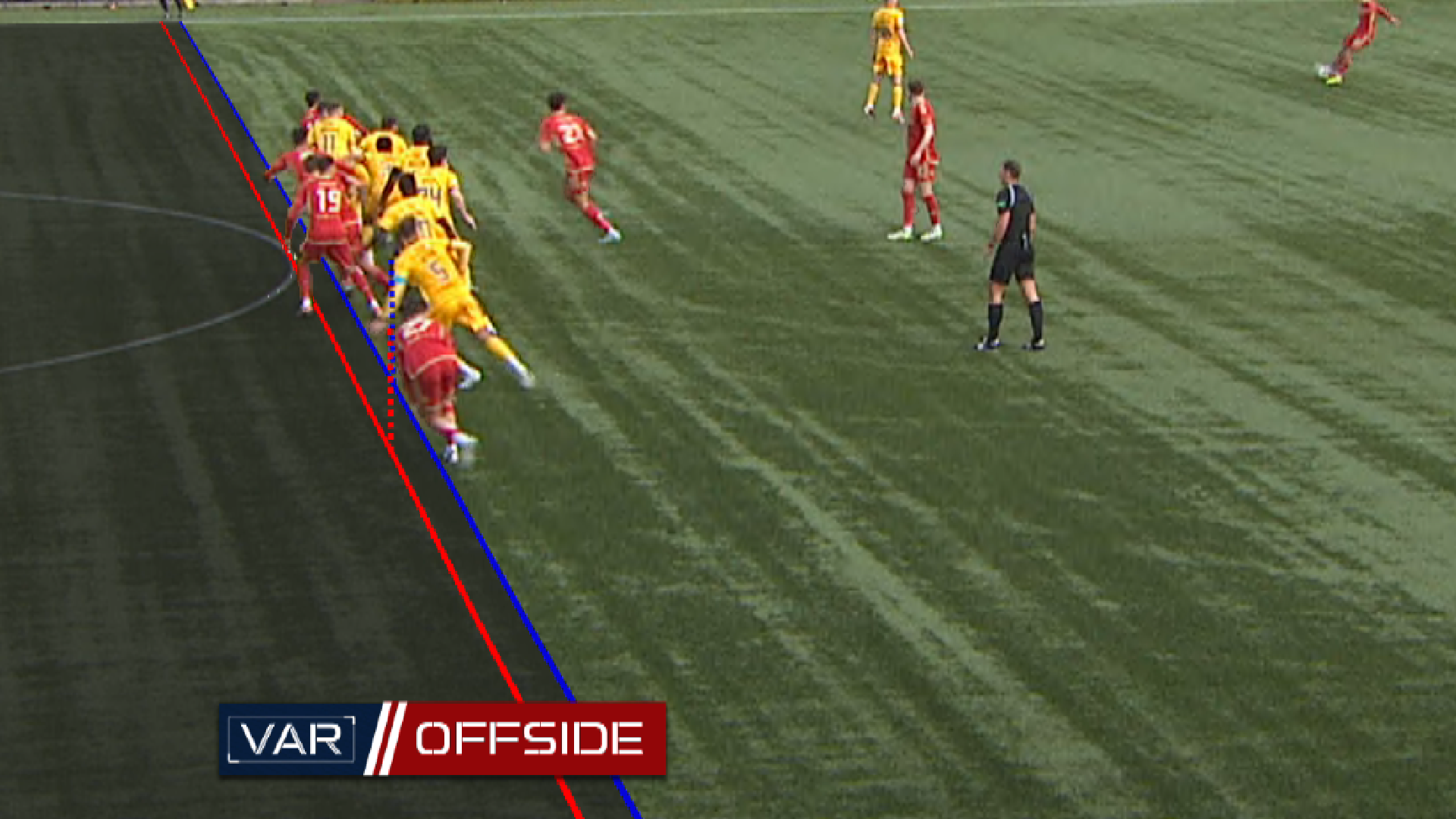 SFA/handout : The SFA later released retrospective footage of the contested offside call.