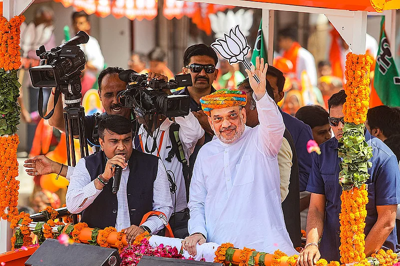 Amit Shahs roadshow in Gujarat 