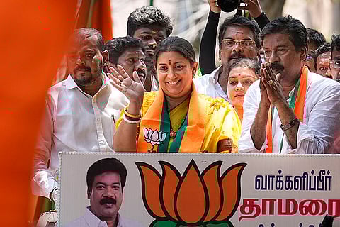 Smriti Irani campaigns in Chennai