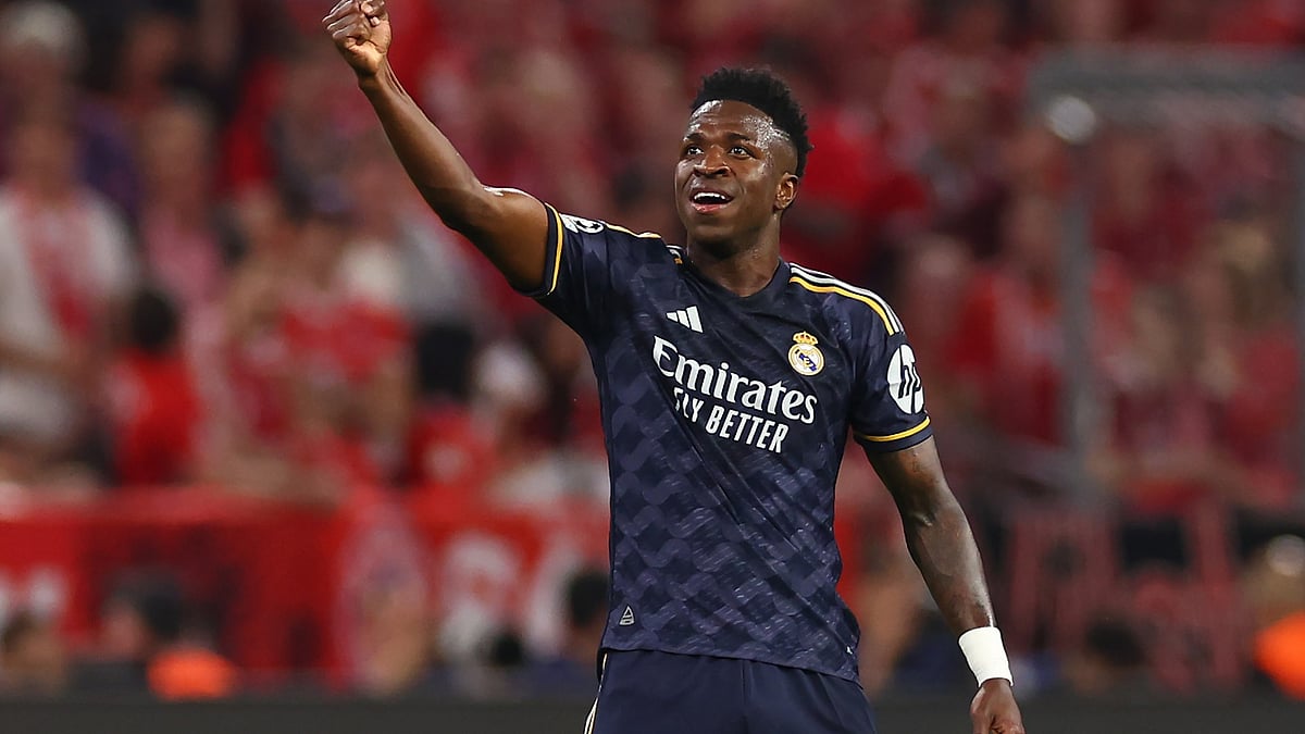 Vinicius Junior scored twice against Bayern. - null