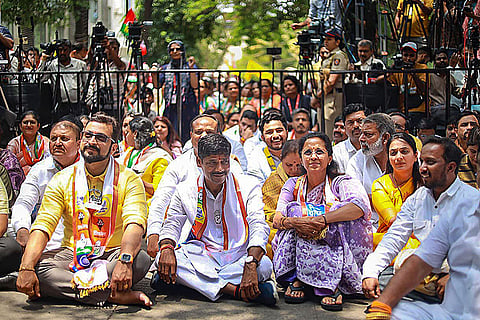 NCP leaders file nomination for LS polls