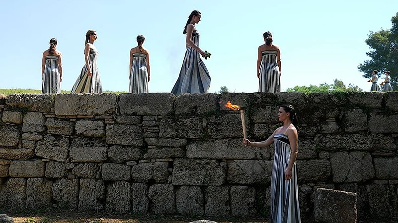 Greece Olympics Paris Flame Lighting