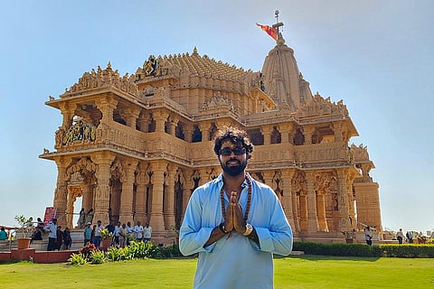 Hardik Pandya at Somnath Temple
