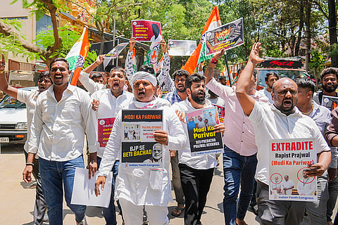 Youth Congress protest in Bengaluru
