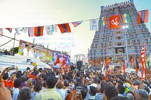 Kamal Haasan campaigns in Tamil Nadu