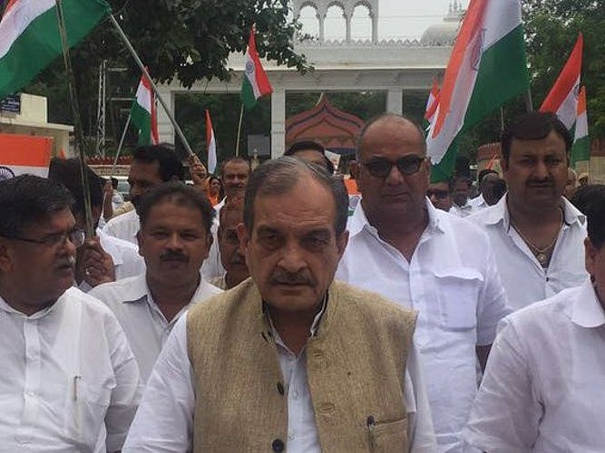 Birender Singh and his ex-MLA wife Prem Lata joined the Congress on Tuesday