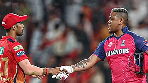 X/@PunjabKingsIPL : The target was a rather easy-looking 148 but a set of spot-on Punjab bowlers and a tacky surface made the task of Royals tough before they made 152 for seven.