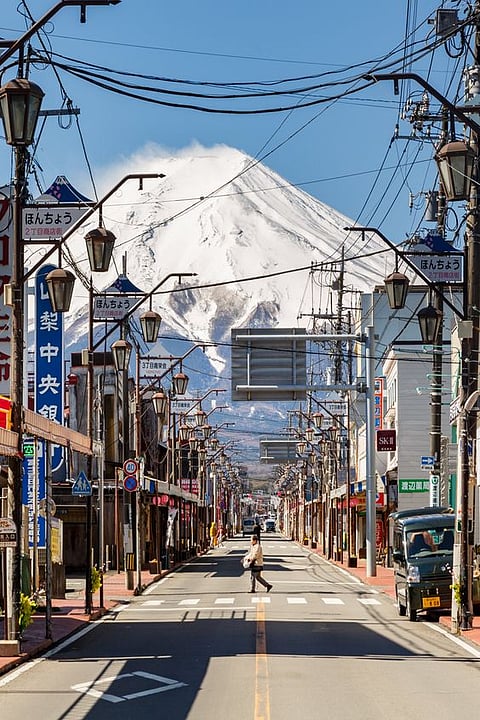 Mount Fuji in April