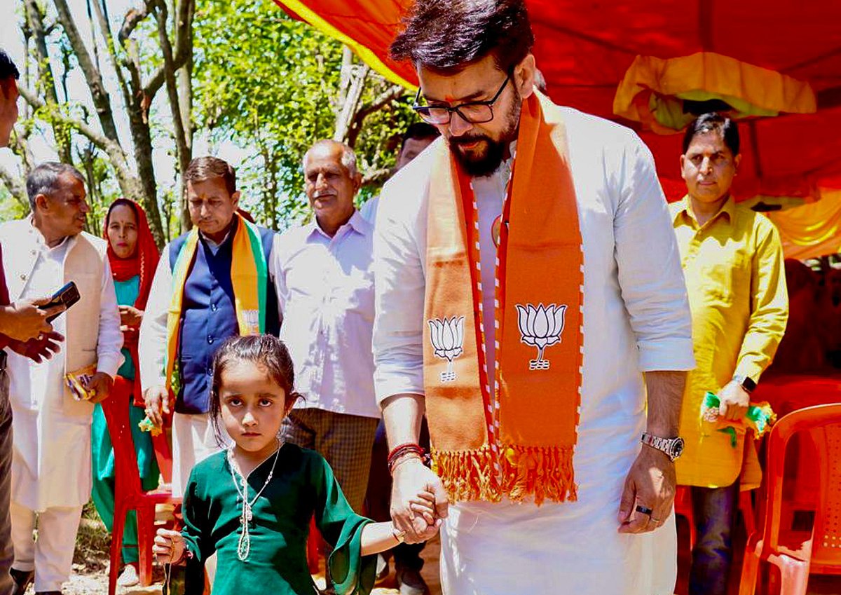- : Anurag Thakur during LS campaigns