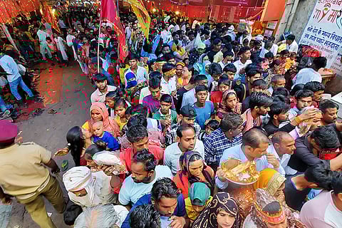 Devotees at Kaila Devi temple