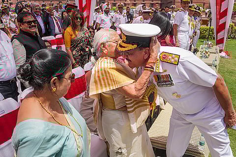 Admiral Dinesh Kumar Tripathi receives Guard of Honour