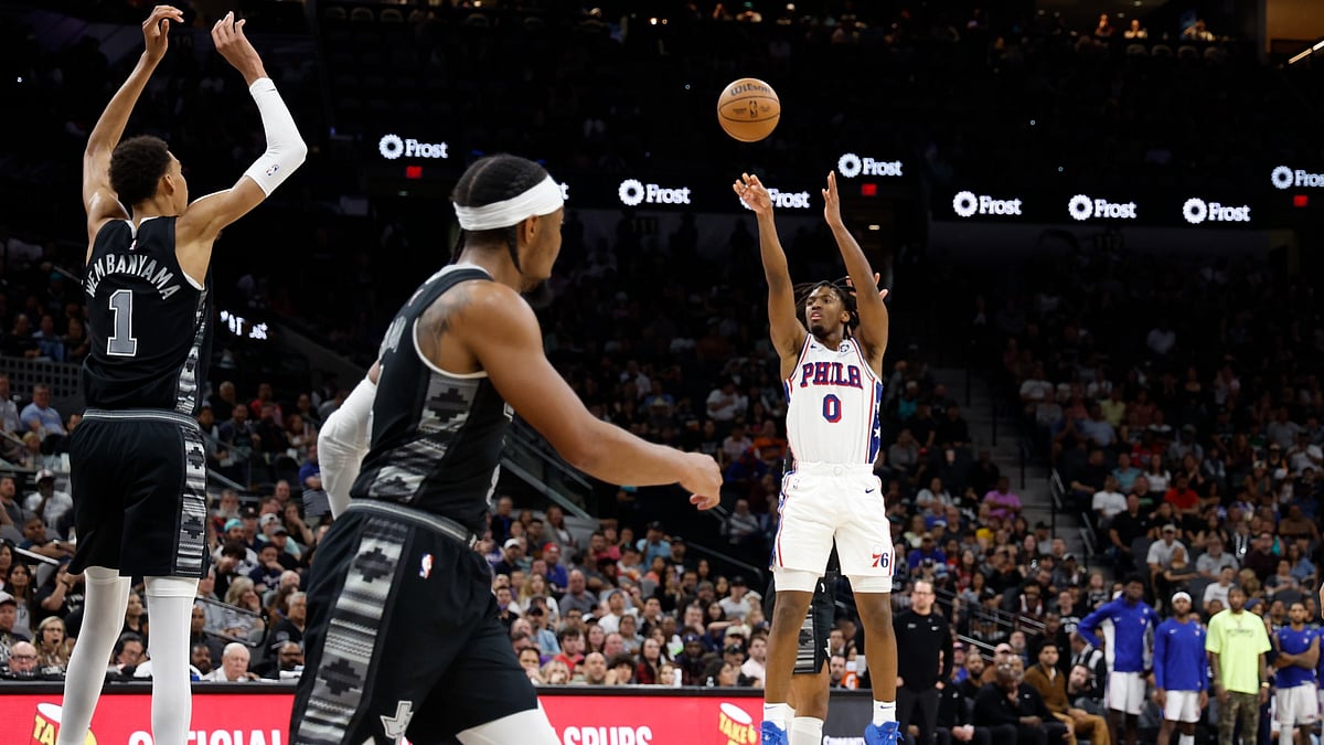File : Tyrese Maxey produced a season-best performance at Frost Bank Center.