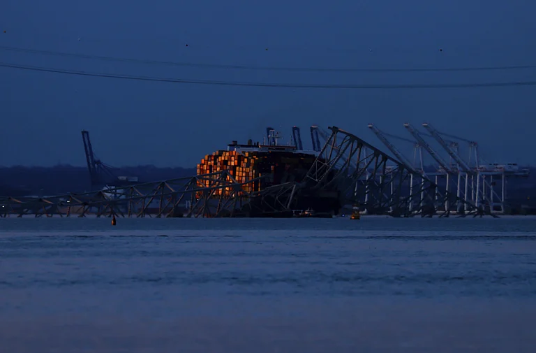 Baltimore Bridge Collapse Wreckage - AP